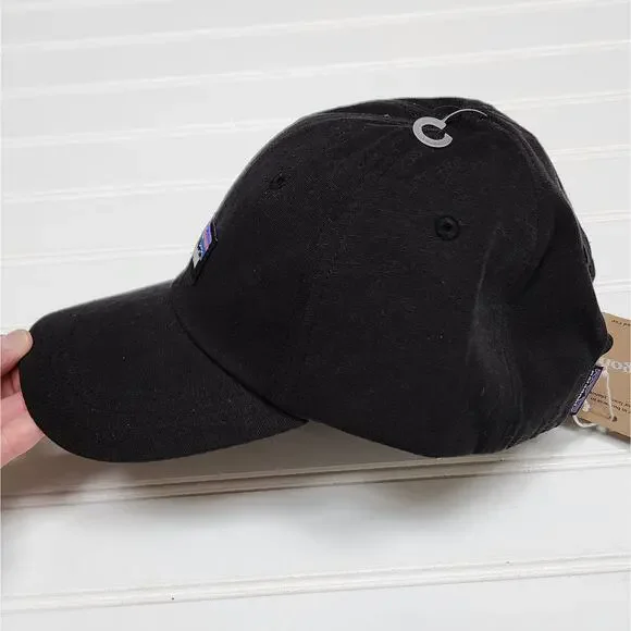 NWT Patagonia P-6 Label Trad Cap Hat Unisex Adult One-Size Black - Picture 3 of 8
